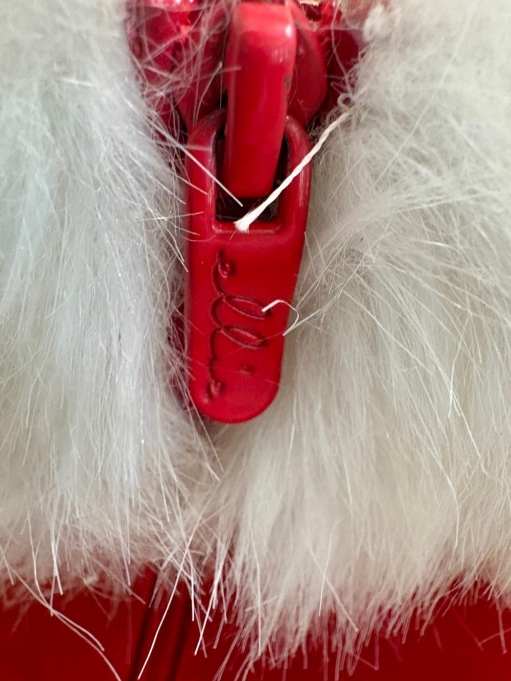 Ellie Womens Red Faux Fur Trim High-Heel Ankle Boots, Womens size 9 - Picture 2 of 16